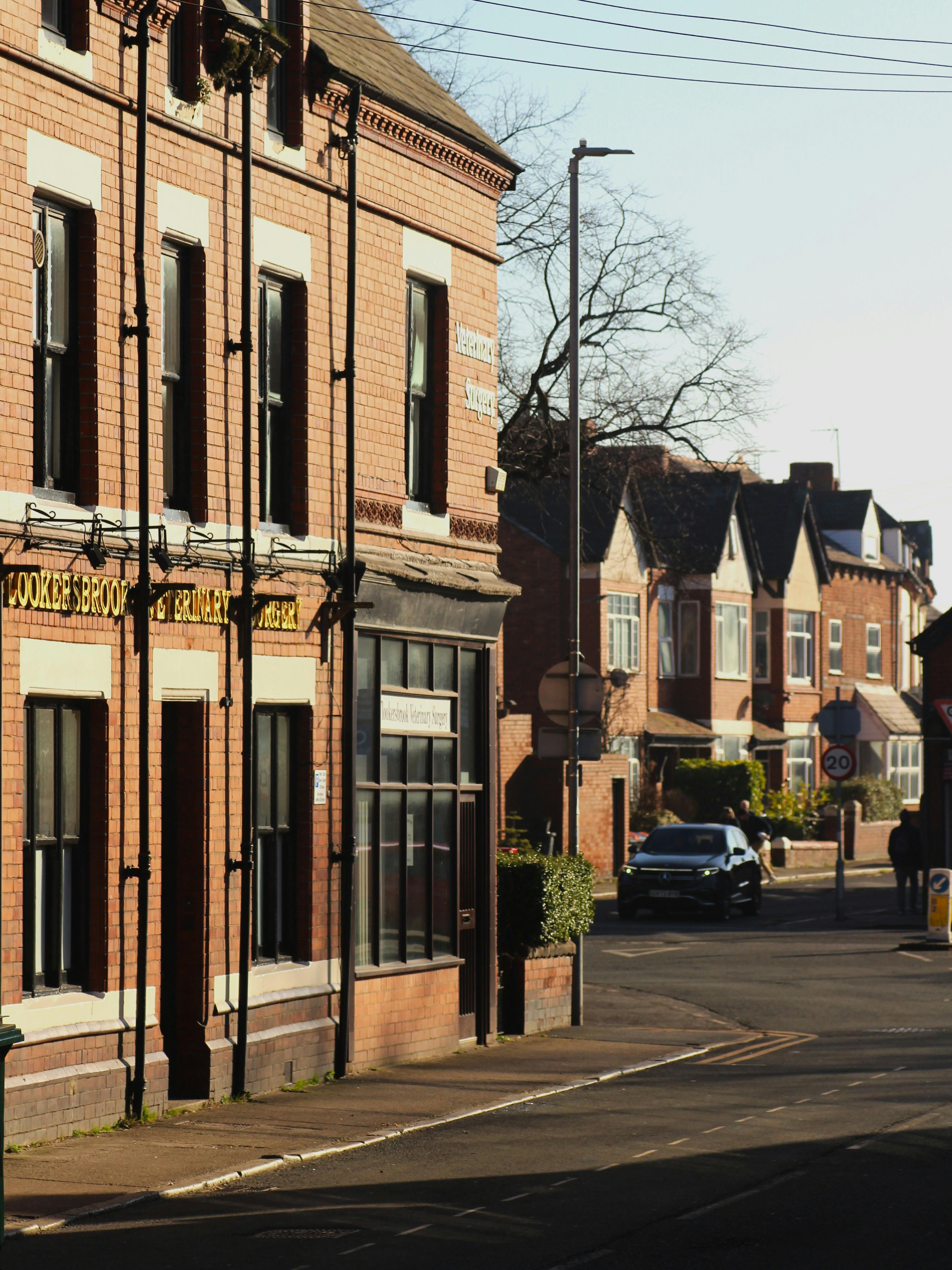 [Aerial view of Wigston town centre showing Seddon Road and surrounding residential streets in Leicestershire]