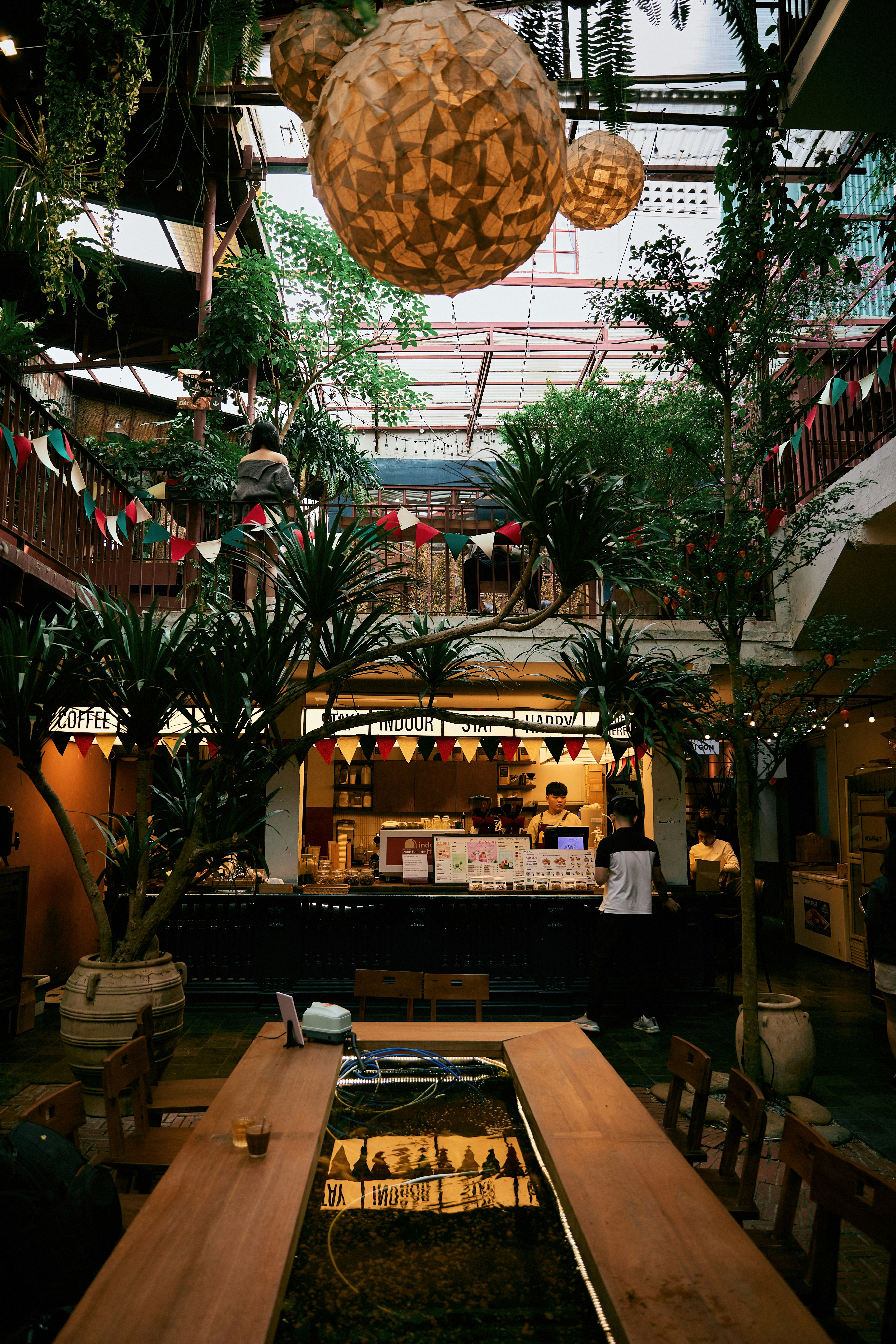 [Interior photograph of a modern, well-lit pharmacy dispensary with wooden shelving and green botanical accents]